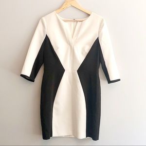 Black Halo Terri Mini Dress Black White size 12